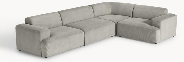 Sofa narożna ze sztruksu Melva (4-osobowa)