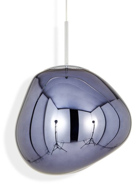 Tom Dixon Lampa wisząca designerska Melt Mini, możliwość ściemniania, aluminiowy / szary / cynkowy, salon / jadalnia, tworzywo sztuczne, design