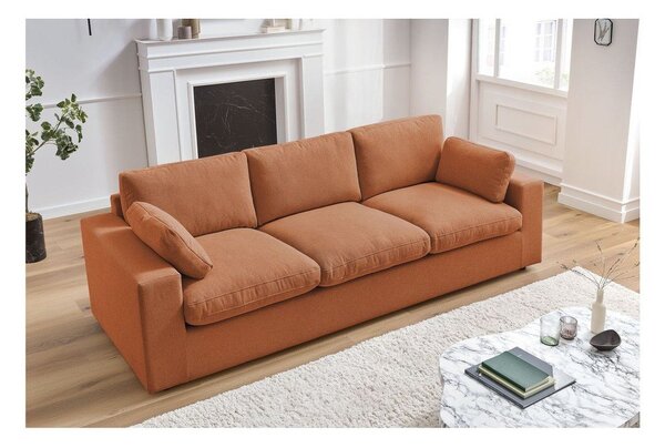 Pomarańczowa sofa 250 cm Belair – Bobochic Paris