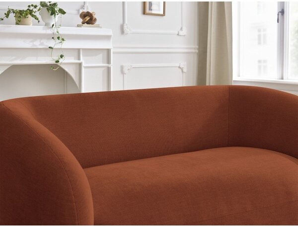Pomarańczowa sofa z tkaniny szenilowej 160 cm Celine – Bobochic Paris