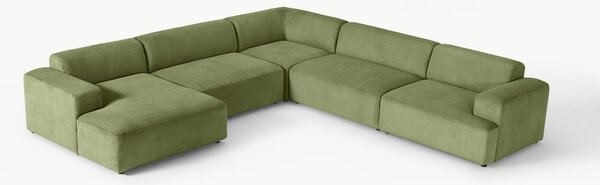 Sofa narożna XL ze sztruksu Melva