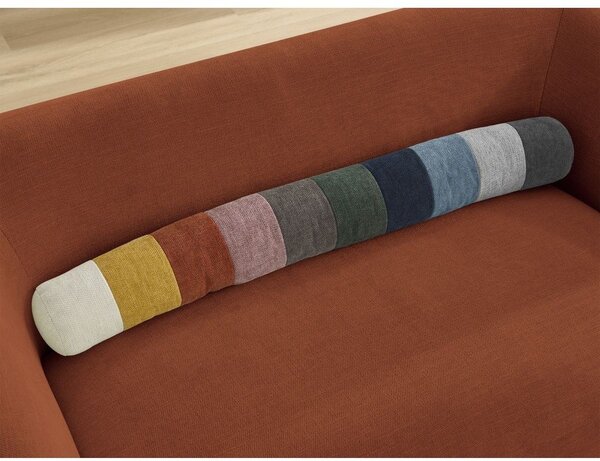 Pomarańczowa sofa z tkaniny szenilowej 160 cm Celine – Bobochic Paris