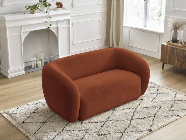 Pomarańczowa sofa z tkaniny szenilowej 160 cm Celine – Bobochic Paris