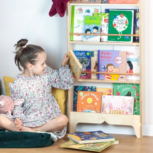 Drewniana Biblioteczka Dla Dzieci - kolory