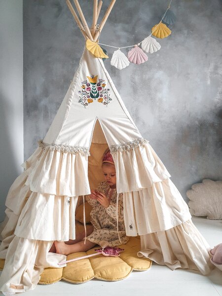 Namiot tipi dla dzieci z falbanami Folk