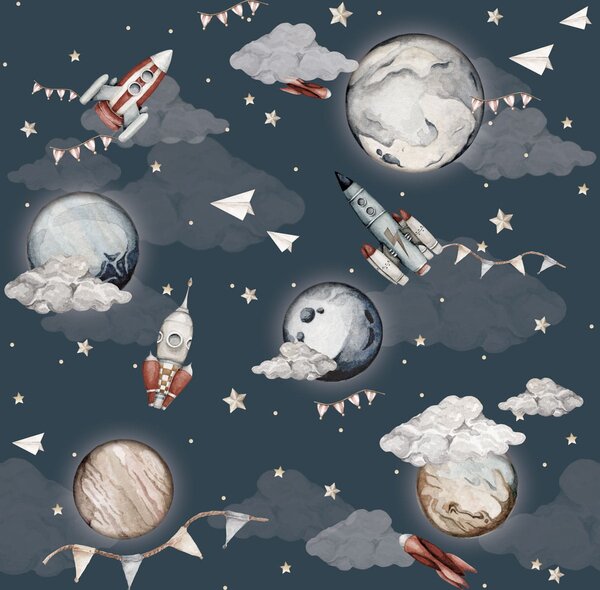 Tapeta Kosmos do dziecięcego pokoju