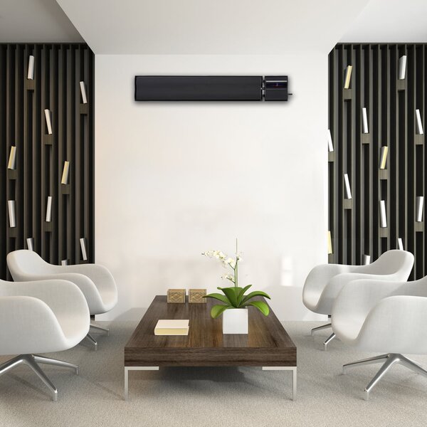 Grzejnik elektryczny ElectricSun 2800W /1400W czarny ogrzewanie na podczerwień z termostatem, z WiFi aplikacja Smart Life, 180x15cm, instalacja na suf