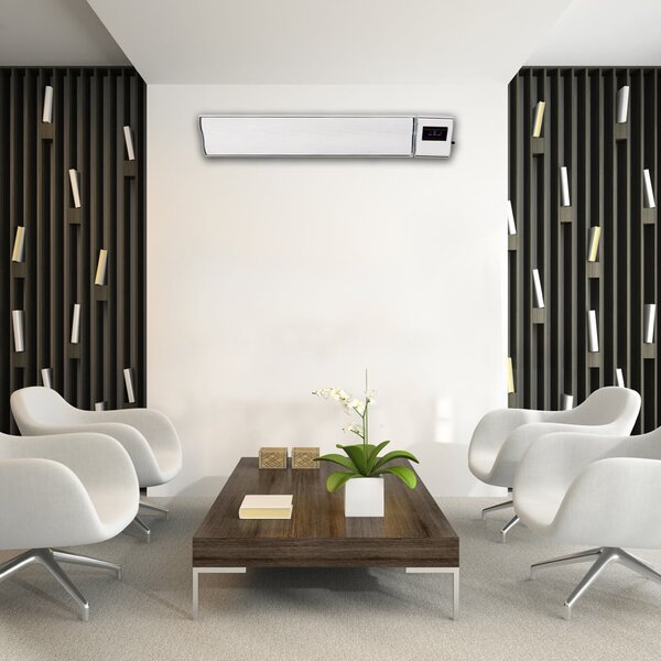 Grzejnik elektryczny ElectricSun 1200W/600W biały grzejniki na podczerwień z termostatem, z WiFi aplikacja Smart Life, 94x15cm, instalacja na suficie