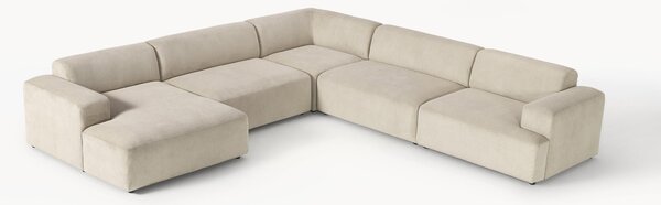 Sofa narożna XL ze sztruksu Melva