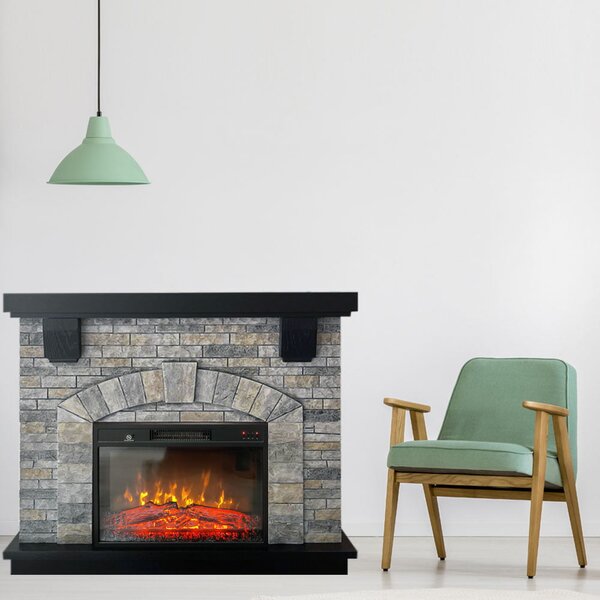 Kominek elektryczny 3d GREYSTONE ElectricSun, z dźwiękiem, 3 kolory, z aplikacją, L115xH102cm