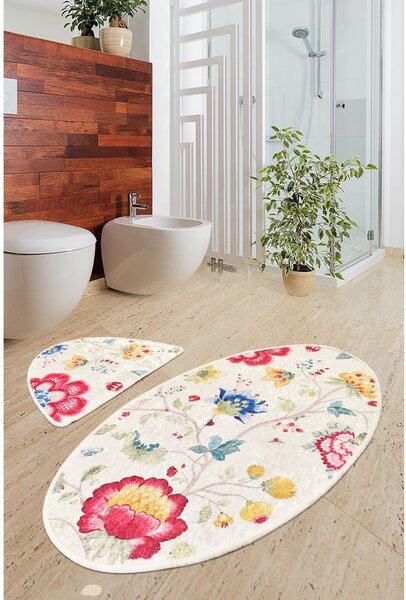 Jasnobrązowe dywaniki łazienkowe zestaw 2 szt. 60x100 cm Arya – Foutastic