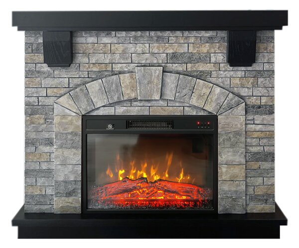 Kominek elektryczny 3d GREYSTONE ElectricSun, z dźwiękiem, 3 kolory, z aplikacją, L115xH102cm