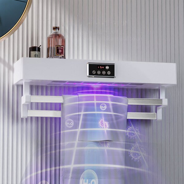 Suszarka do ręczników z dezynfekcją UV, łazienka lub kuchnia, ścienny, 60 cm, 450W, ElectricSun Standard biały