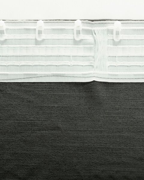 Zasłona BASIC na taśmie marszczącej 140x300 cm grafitowy 1 szt