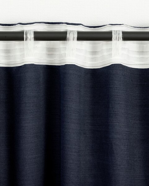 Zasłona BASIC na taśmie marszczącej 140x280 cm granatowy 1 szt