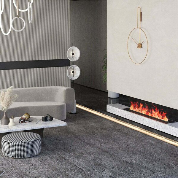 Wkład kominek elektryczny 3D do zabudowy z parą wodną, Led, z aplikacją, ElectricSun MISTique DUŻY 150 cm
