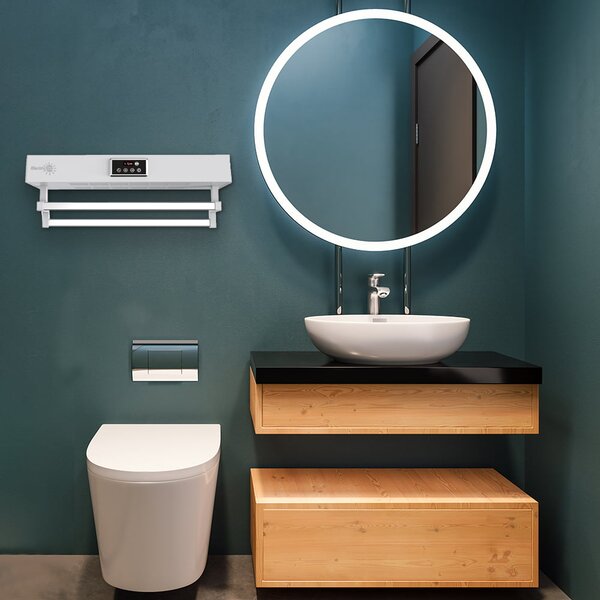 Suszarka do ręczników z dezynfekcją UV, łazienka lub kuchnia, ścienny, 60 cm, 450W, ElectricSun Standard biały