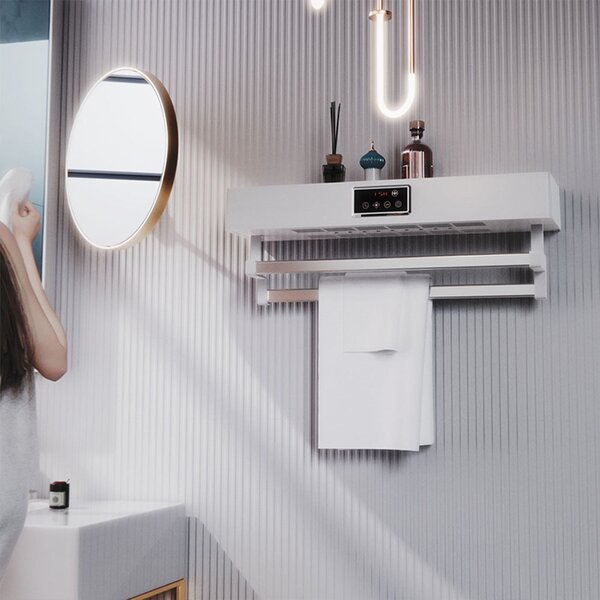 Suszarka do ręczników z dezynfekcją UV, łazienka lub kuchnia, ścienny, 60 cm, 450W, ElectricSun Standard biały