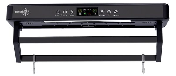 Suszarka do ręczników z dezynfekcją UV, łazienka lub kuchnia, ścienny, 60 cm, 450W, ElectricSun PREMIUM Czarny