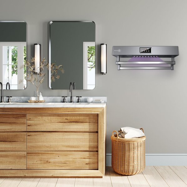 Suszarka do ręczników z dezynfekcją UV, łazienka lub kuchnia, ścienny, 60 cm, 450W, ElectricSun Standard Szary