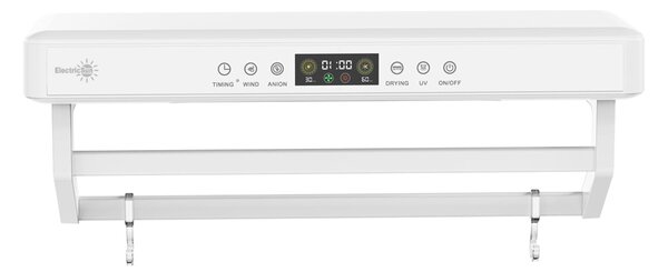 Suszarka do ręczników z dezynfekcją UV, łazienka lub kuchnia, ścienny, 60 cm, 450W, ElectricSun PREMIUM biały