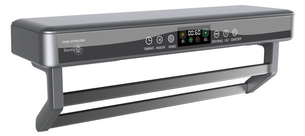 Suszarka do ręczników z dezynfekcją UV, łazienka lub kuchnia, ścienny, 60 cm, 450W, ElectricSun PREMIUM Szary