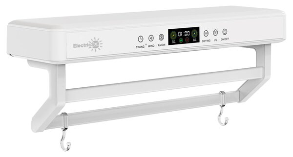 Suszarka do ręczników z dezynfekcją UV, łazienka lub kuchnia, ścienny, 60 cm, 450W, ElectricSun PREMIUM biały