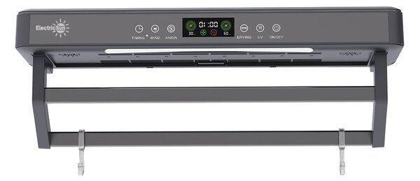 Suszarka do ręczników z dezynfekcją UV, łazienka lub kuchnia, ścienny, 60 cm, 450W, ElectricSun PREMIUM Szary
