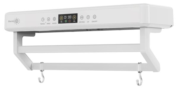 Suszarka do ręczników z dezynfekcją UV, łazienka lub kuchnia, ścienny, 60 cm, 450W, ElectricSun PREMIUM biały