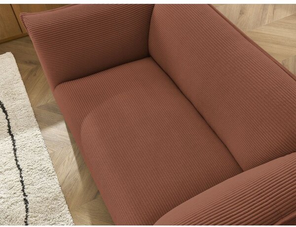 Pomarańczowa sztruksowa sofa 170 cm Giorgia – Bobochic Paris