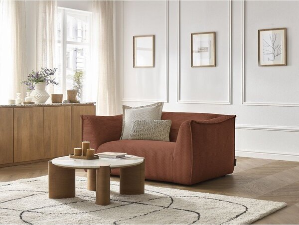 Pomarańczowa sztruksowa sofa 170 cm Giorgia – Bobochic Paris