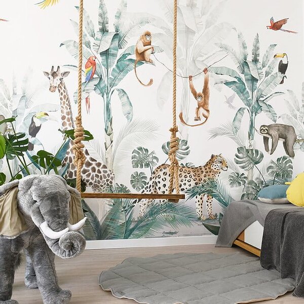Tapeta dla dzieci Malumi _ JUNGLE Green