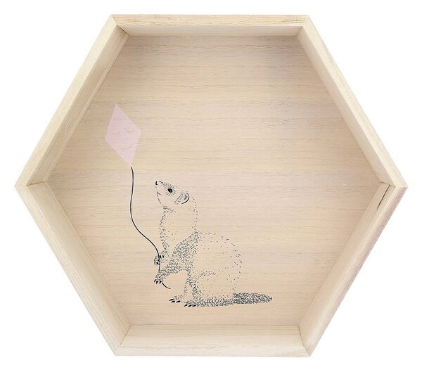 Półka dekoracyjna Hexagon pink 36cm