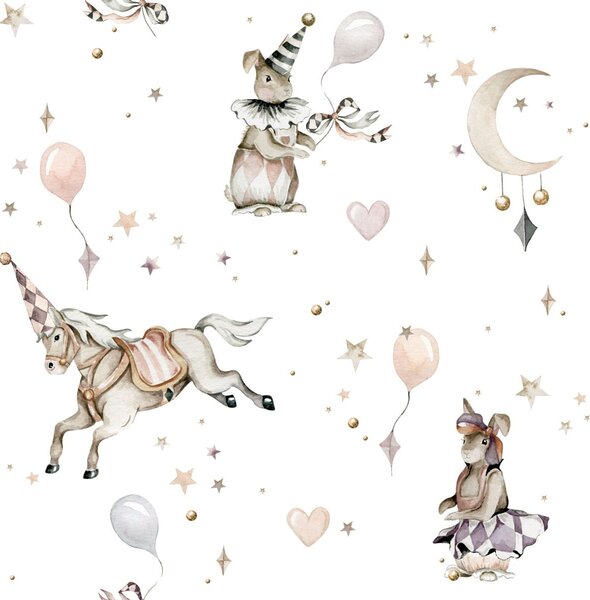 Tapeta do pokoju dziecka Girl’s magic white