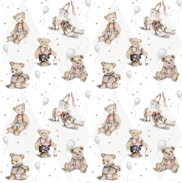 Tapeta do pokoju dziecka Teddy Bears french small