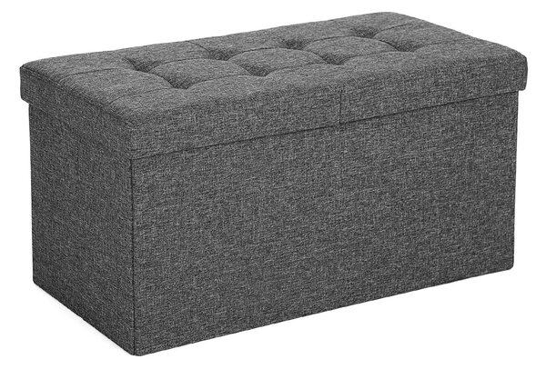 Stołek z uchylną pokrywą OTTOMAN 76x38 cm, ciemnoszary