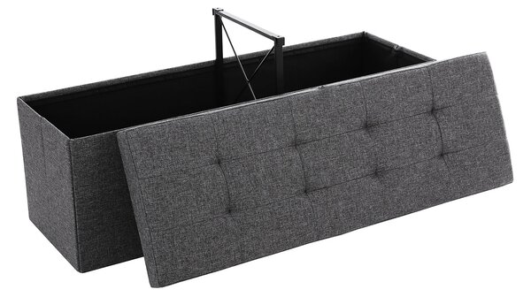 Stołek z uchylną pokrywą OTTOMAN 110x38 cm, ciemnoszary