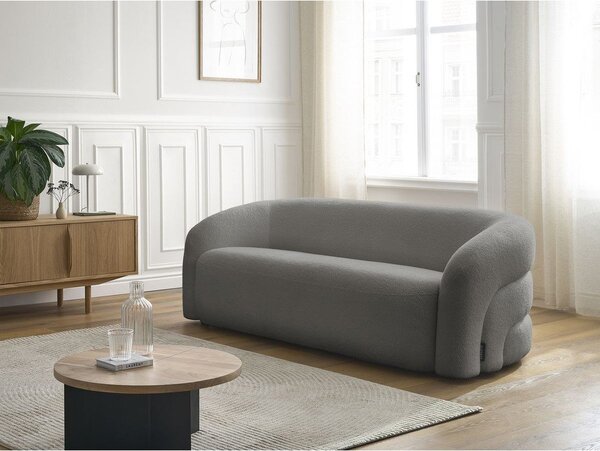 Szara sofa z materiału bouclé 193 cm Elina – Bobochic Paris
