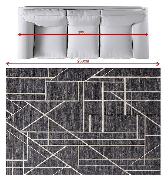 Dywan Velvet beige/petrol blue 160x230cm