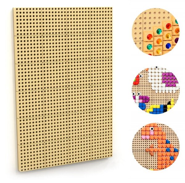 MASTERKIDZ Panel Ścienny Tablica Naukowa Kreatywna STEM + Panel Monatażowy 120x80cm