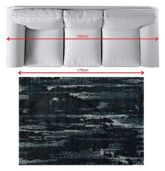 Dywan Softness near black/peacock blue 120x170cm