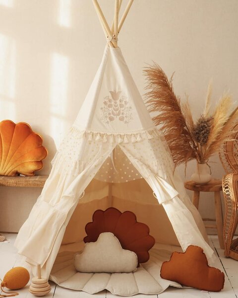 Namiot tipi dla dzieci z falbanami "Boho"