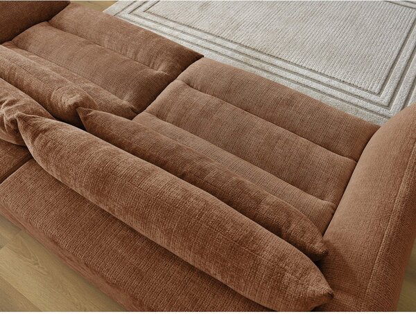 Pomarańczowa sofa z tkaniny szenilowej 276 cm Neil – Bobochic Paris