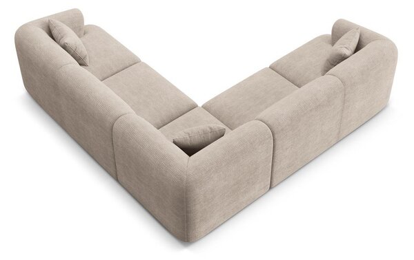 Jasnobrązowy sztruksowy narożnik Campi – Cosmopolitan Design