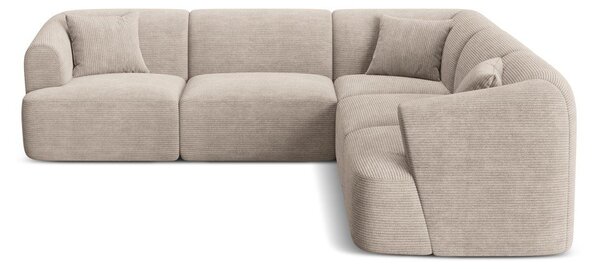 Jasnobrązowy sztruksowy narożnik Campi – Cosmopolitan Design