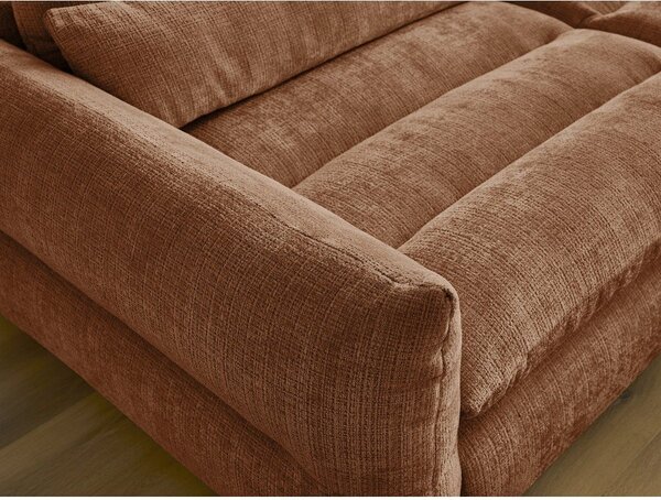 Pomarańczowa sofa z tkaniny szenilowej 276 cm Neil – Bobochic Paris