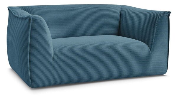 Niebieska sztruksowa sofa 170 cm Giorgia – Bobochic Paris