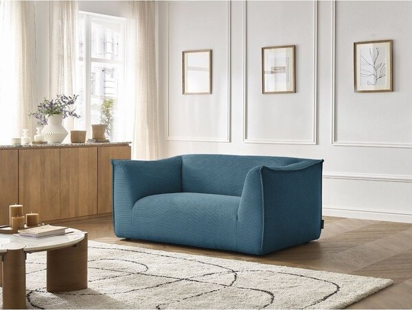 Niebieska sztruksowa sofa 170 cm Giorgia – Bobochic Paris