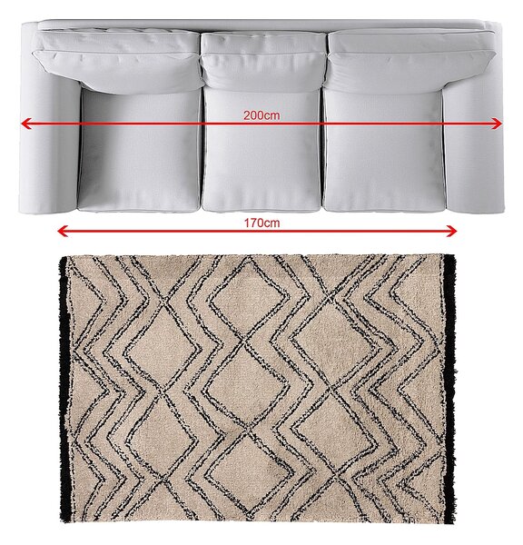 Dywan Royal Nomadic sand/black 120x170cm