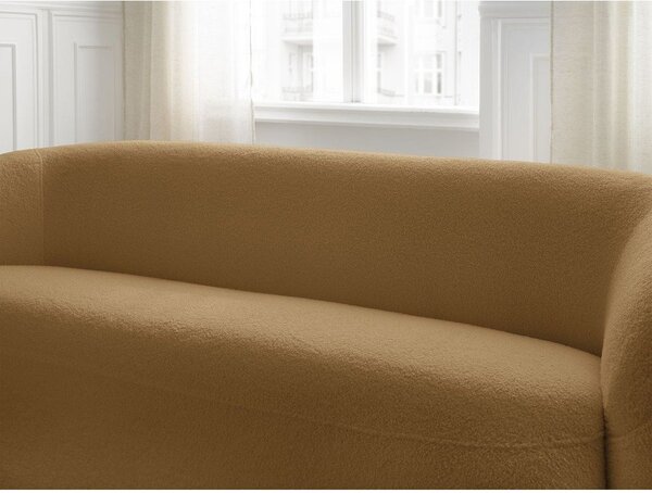 Musztardowa sofa z materiału bouclé 193 cm Elina – Bobochic Paris